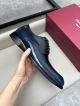 Ferragamo Man Black and blue Calfskin Business Leather Shoes 0428118 (6)_th.jpg